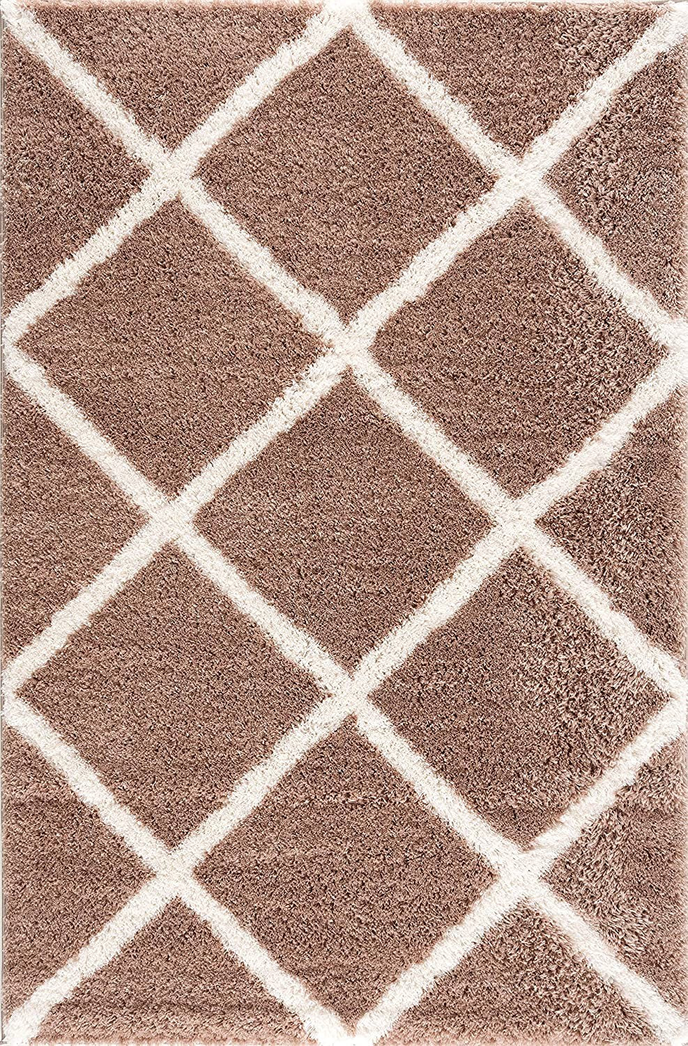 5' X 8' Beige Geometric Area Rug-Area Rugs-DECOROLALA