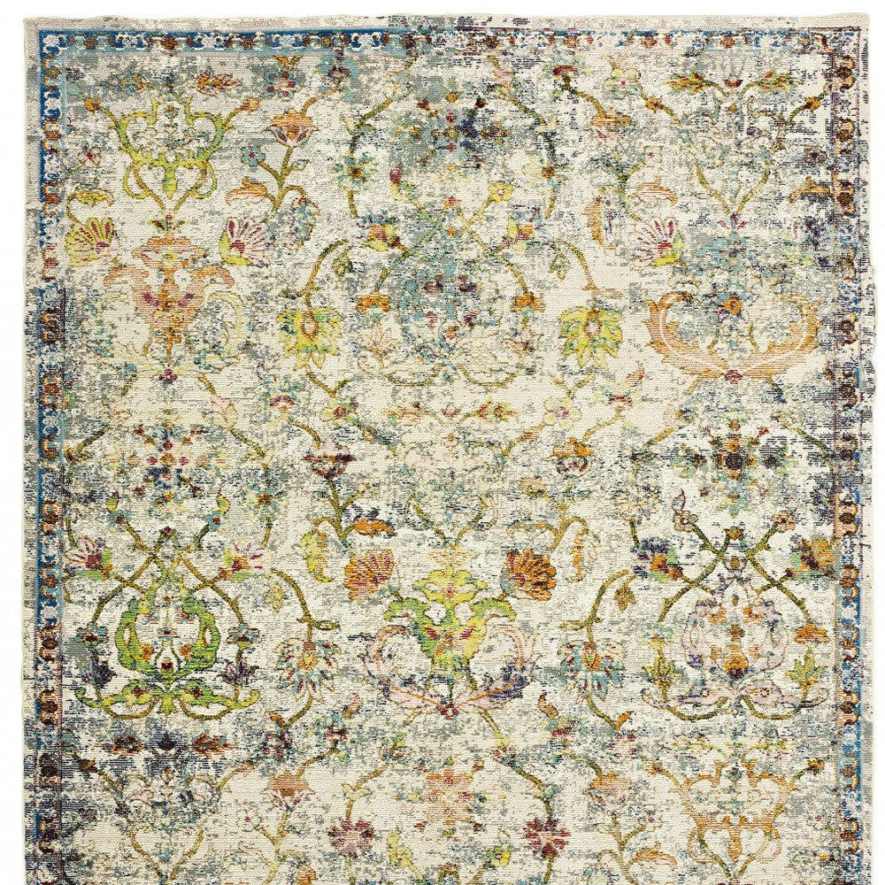 5' X 8' Beige and Ivory Area Rug-Area Rugs-DECOROLALA