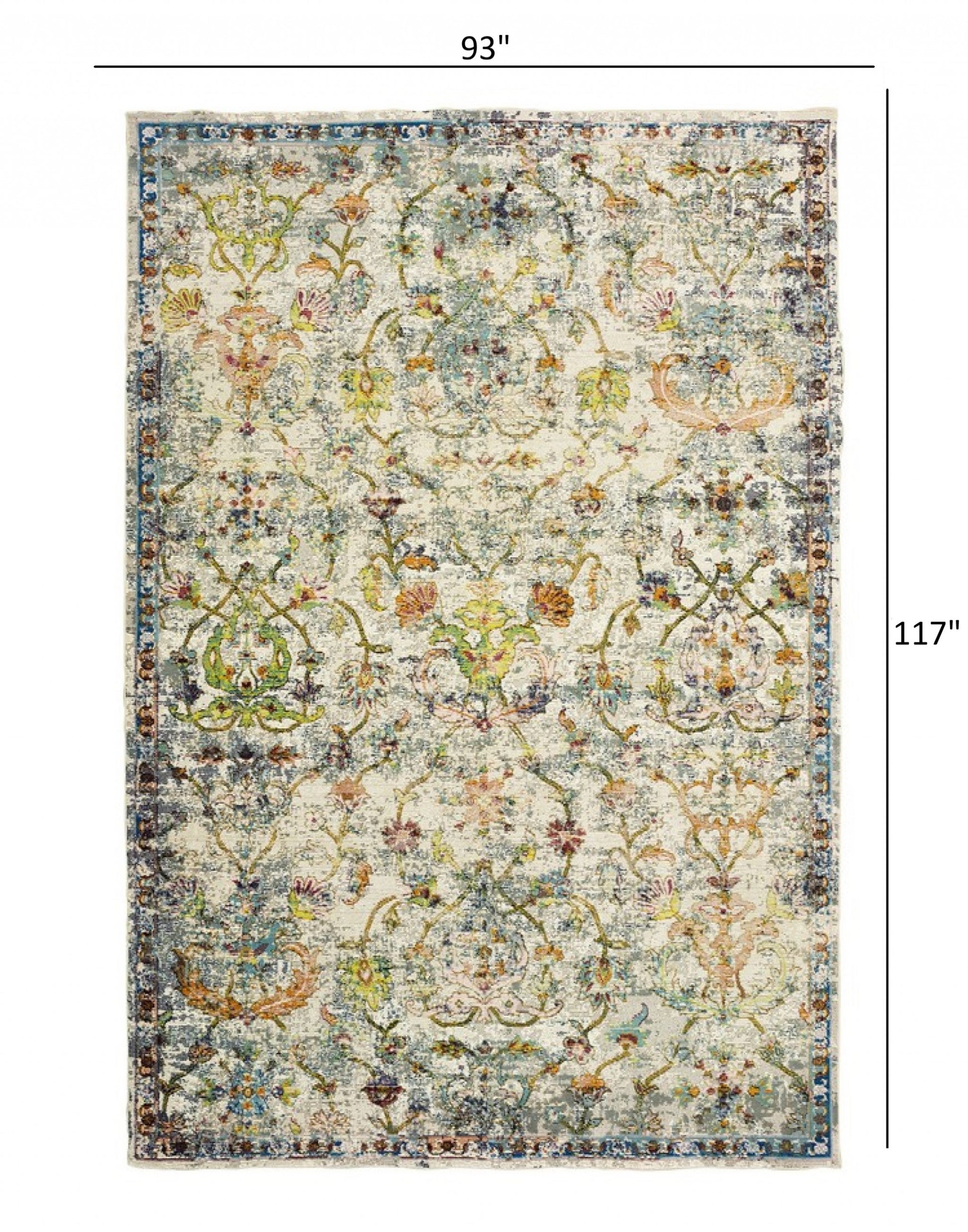5' X 8' Beige and Ivory Area Rug-Area Rugs-DECOROLALA