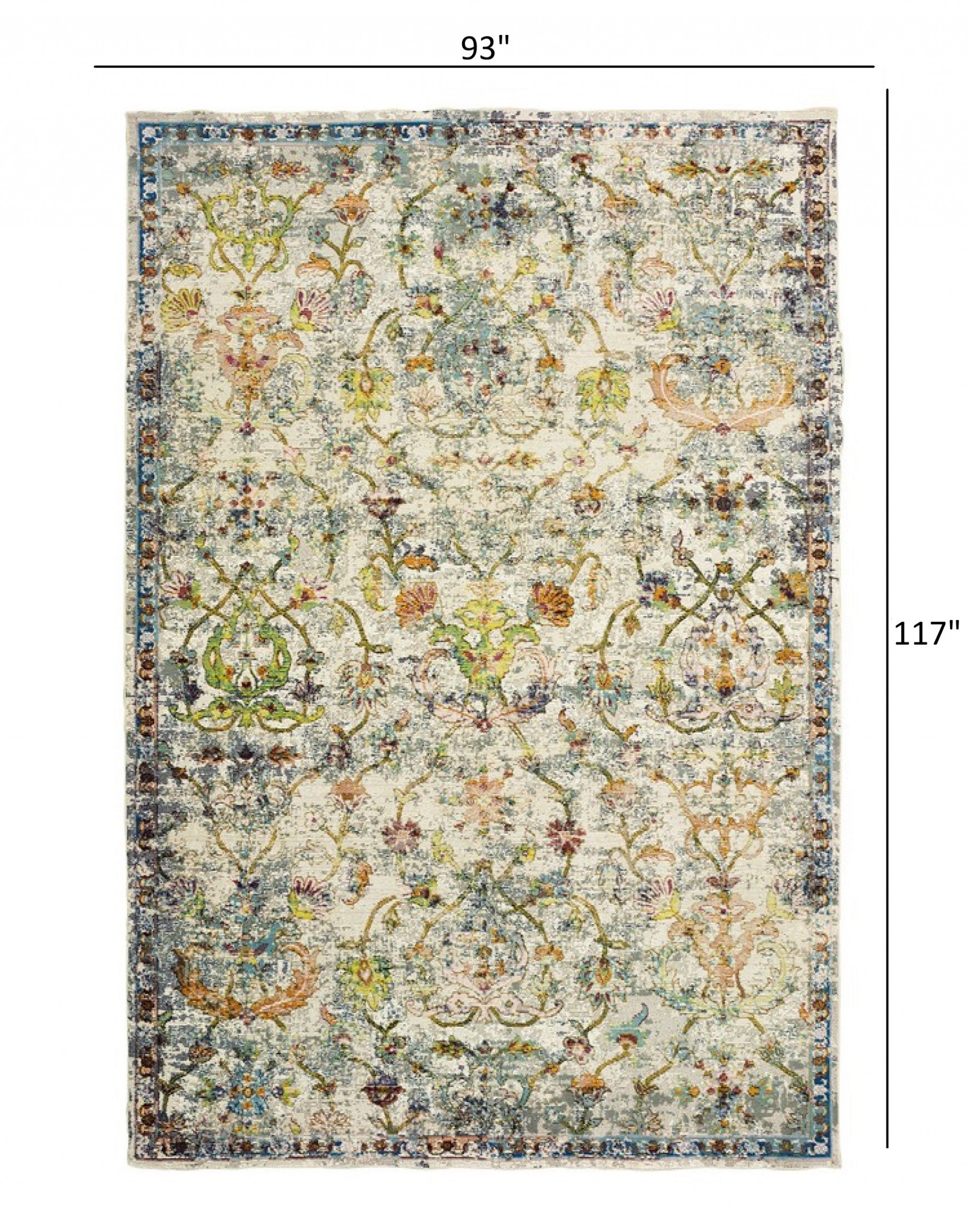 5' X 8' Beige and Ivory Area Rug-Area Rugs-DECOROLALA