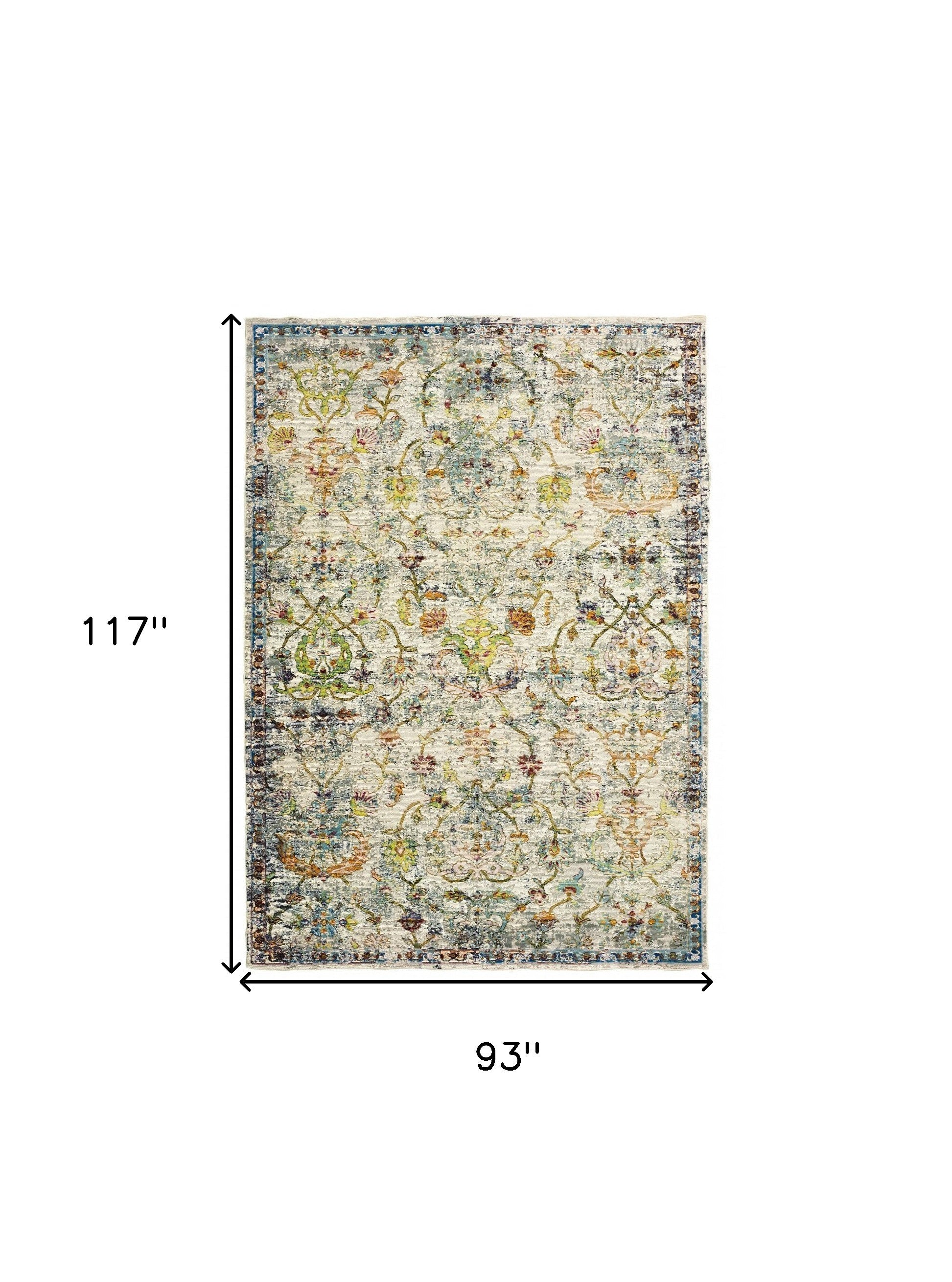 5' X 8' Beige and Ivory Area Rug-Area Rugs-DECOROLALA