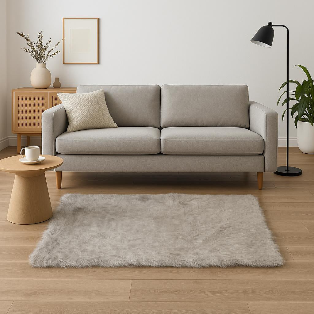 5' X 8' Black Shag Area Rug-Area Rugs-DECOROLALA