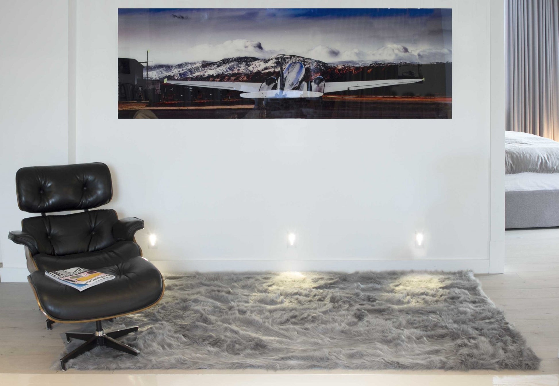 5' X 8' Black Shag Area Rug-Area Rugs-DECOROLALA