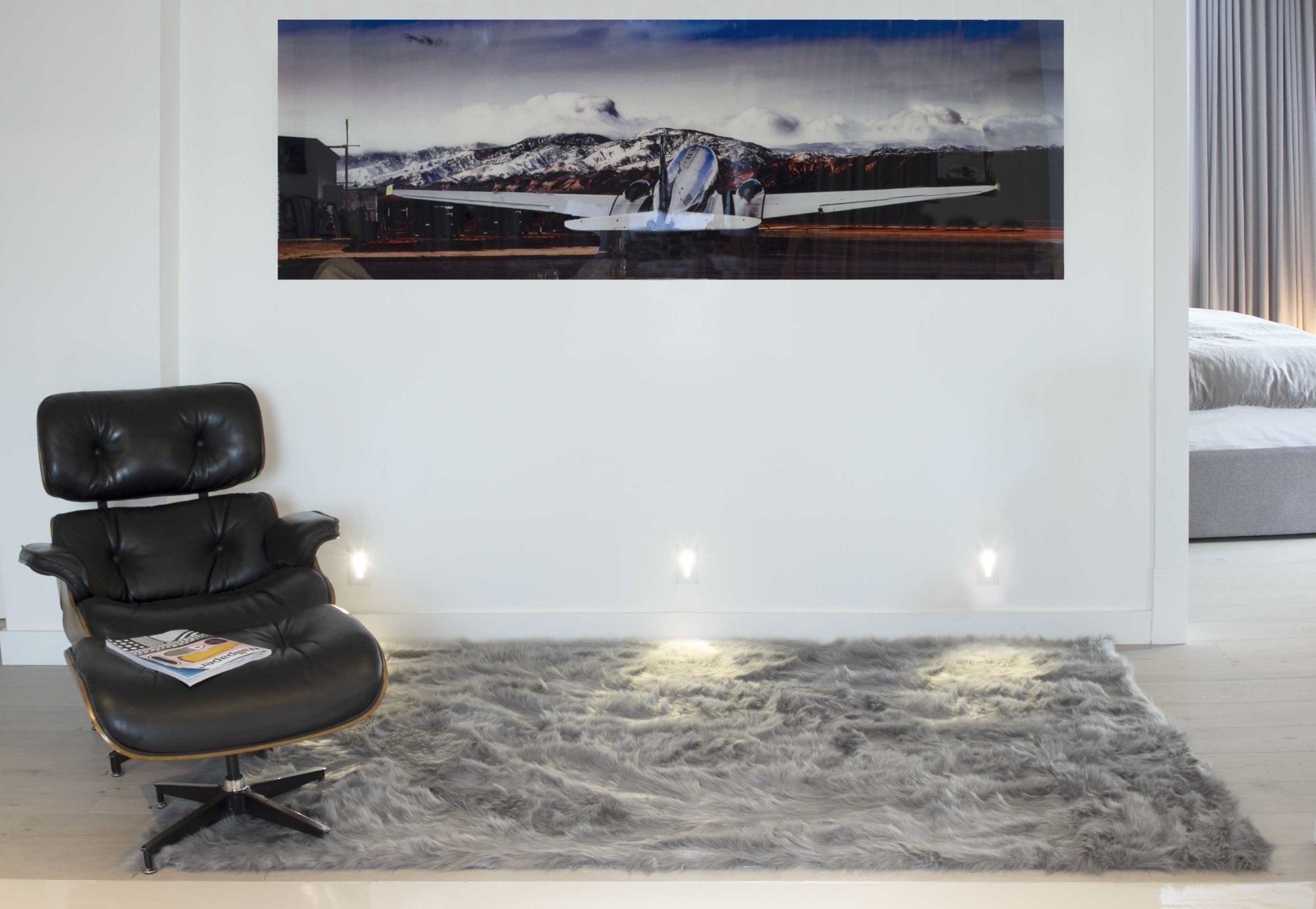 5' X 8' Black Shag Area Rug-Area Rugs-DECOROLALA