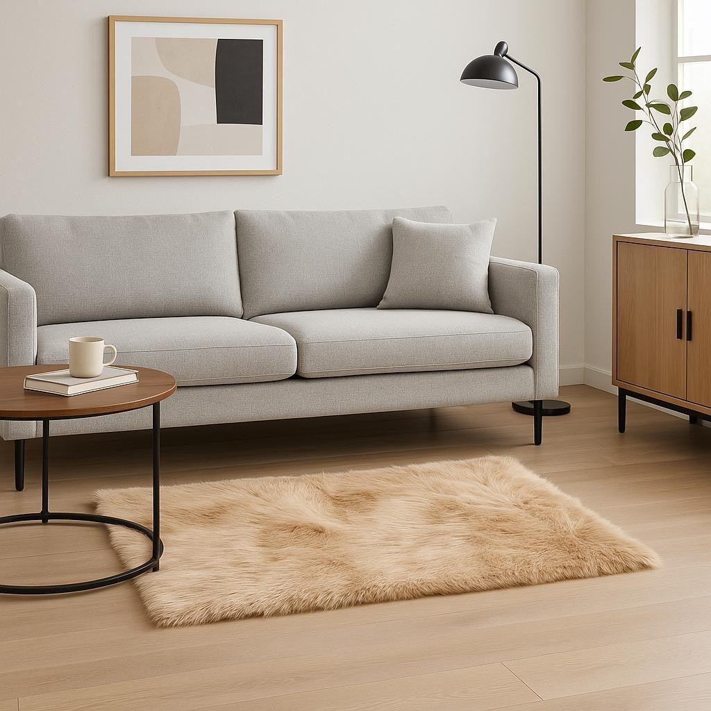 5' X 8' Black Shag Area Rug-Area Rugs-DECOROLALA