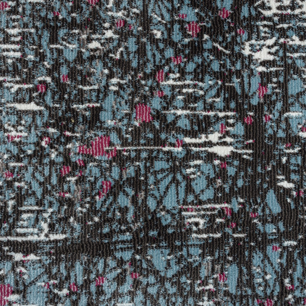 5' X 8' Blue Chaotic Strokes Area Rug-Area Rugs-DECOROLALA