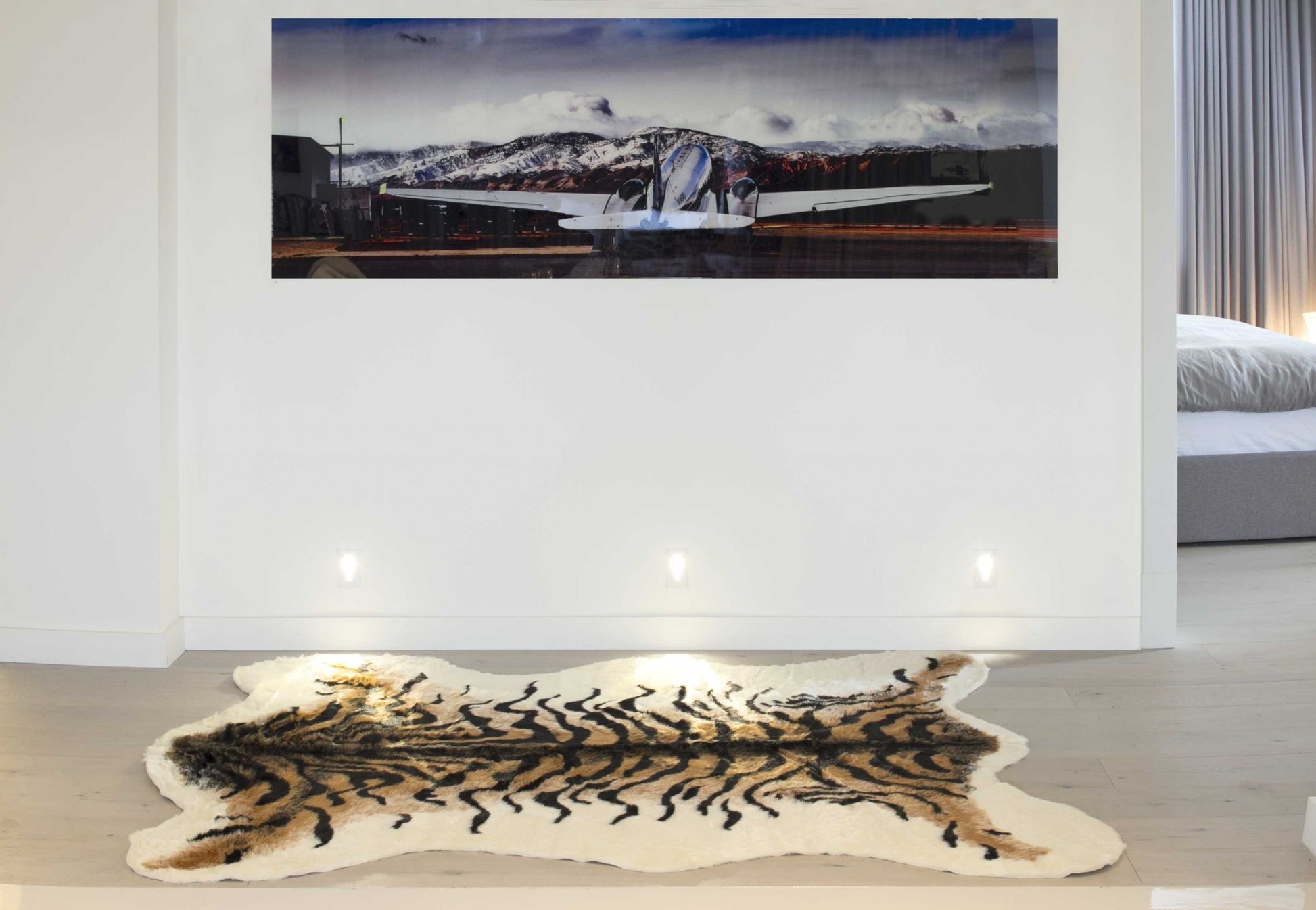 5' X 8' Brown And Black Animal Print Washable Area Rug-Area Rugs-DECOROLALA