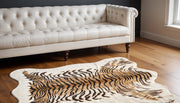 5' X 8' Brown And Black Animal Print Washable Area Rug-Area Rugs-DECOROLALA