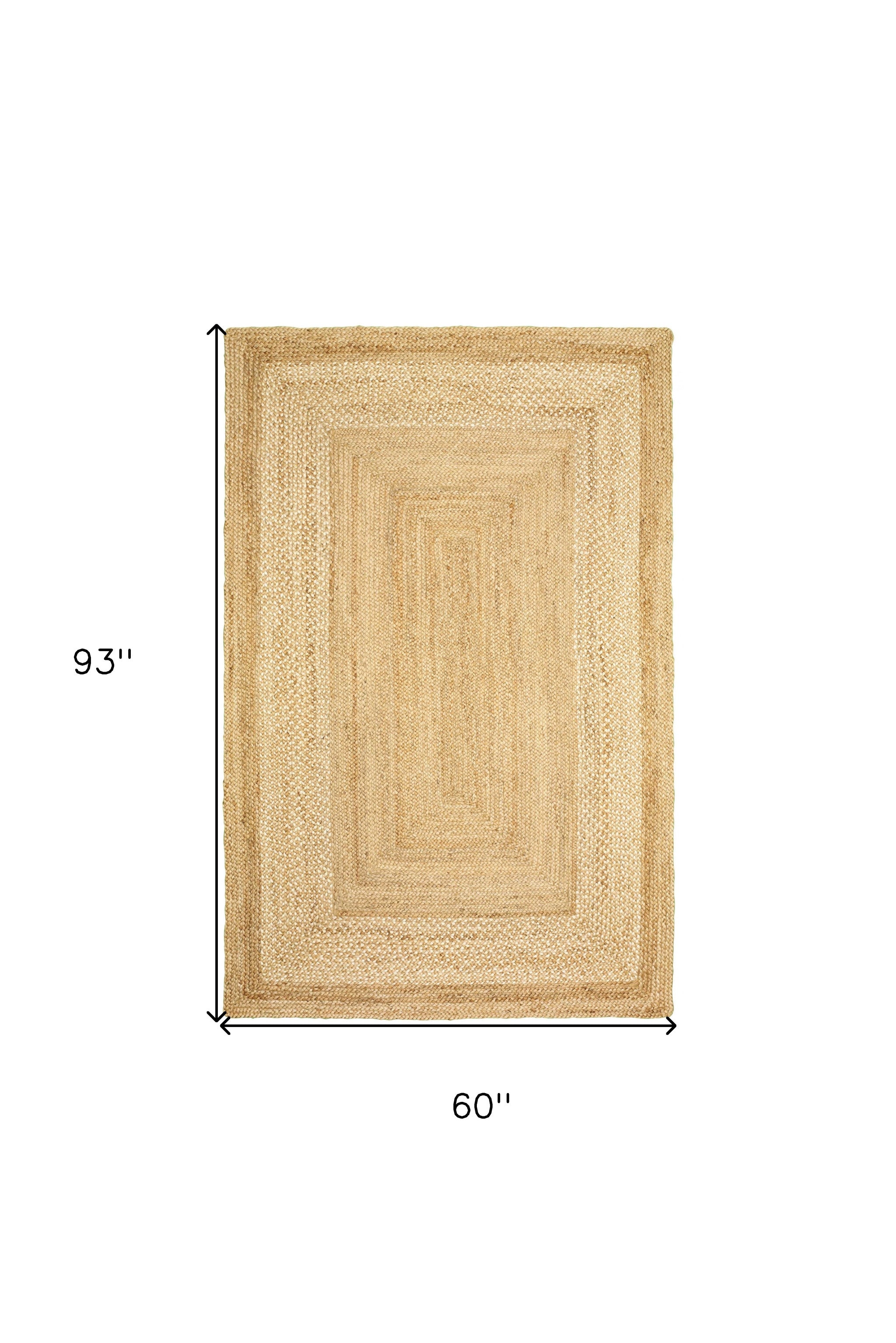 5' X 8' Classic Tan Bordered Area Rug-Area Rugs-DECOROLALA
