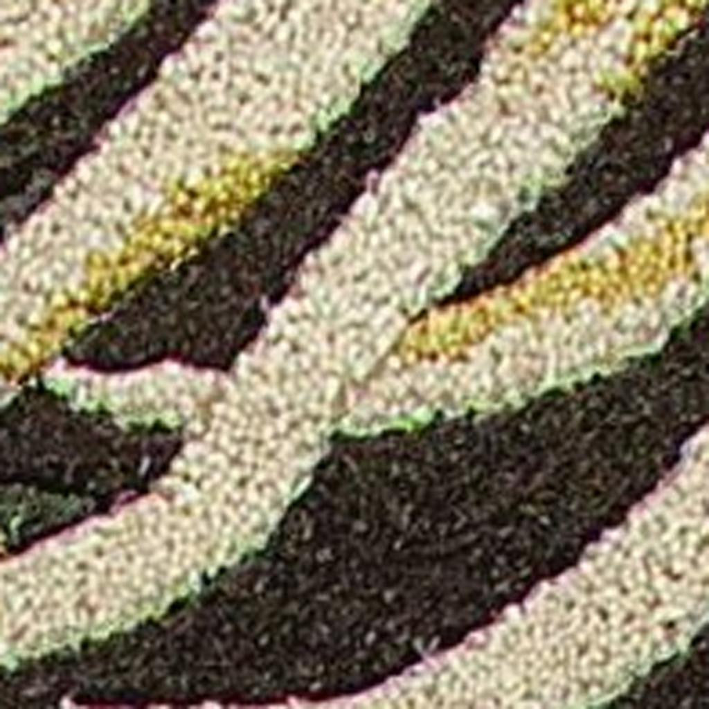 5' X 8' Espresso Beige And Green Wool Botanical Leaves Hand Tufted Area Rug-Area Rugs-DECOROLALA