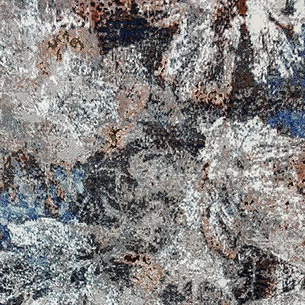 5' X 8' Gray Abstract Foliage Area Rug-Area Rugs-DECOROLALA