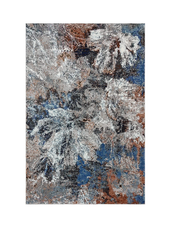 5' X 8' Gray Abstract Foliage Area Rug-Area Rugs-DECOROLALA