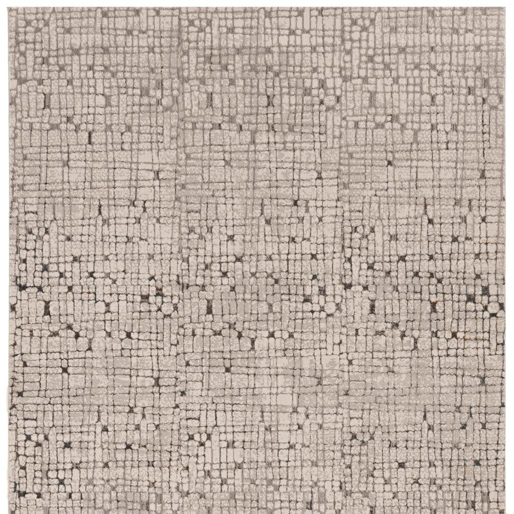 5' X 8' Gray And Black Abstract Distressed Area Rug-Area Rugs-DECOROLALA