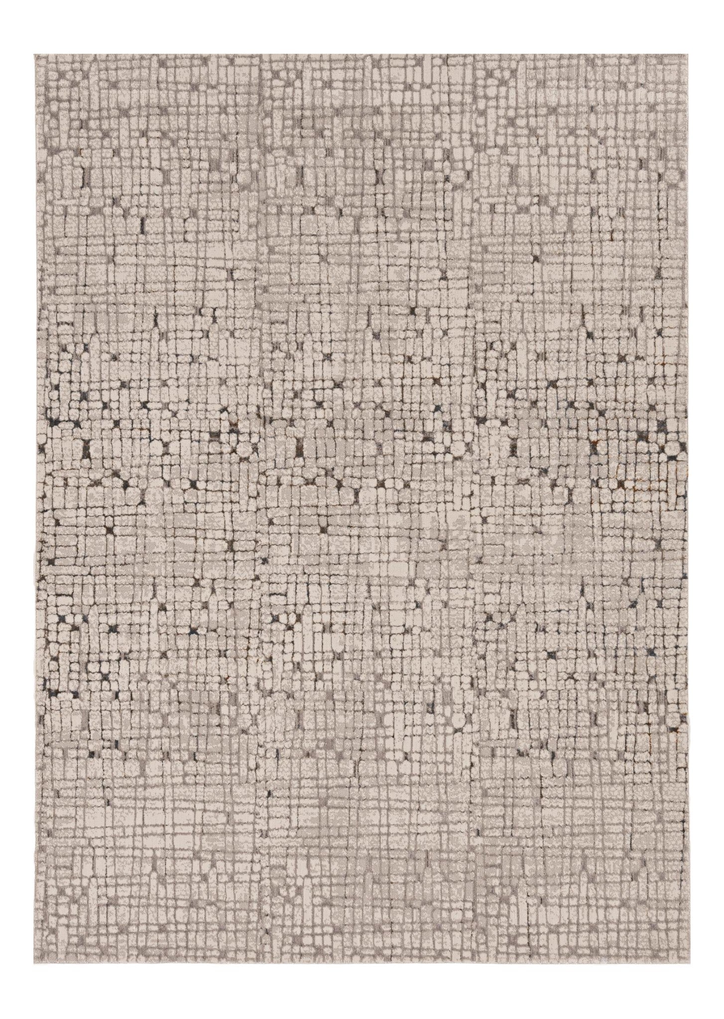 5' X 8' Gray And Black Abstract Distressed Area Rug-Area Rugs-DECOROLALA