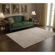 5' X 8' Gray And Black Abstract Distressed Area Rug-Area Rugs-DECOROLALA