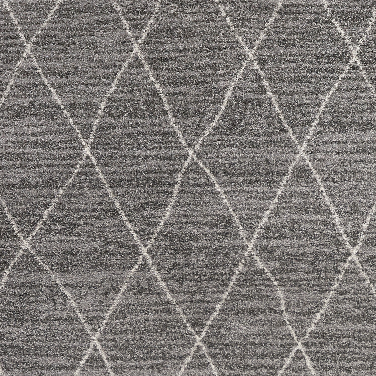 5' X 8' Gray And Ivory Geometric Area Rug-Area Rugs-DECOROLALA