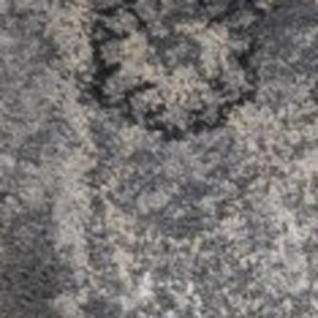 5' X 8' Gray And Light Gray Floral Medallion Area Rug-Area Rugs-DECOROLALA