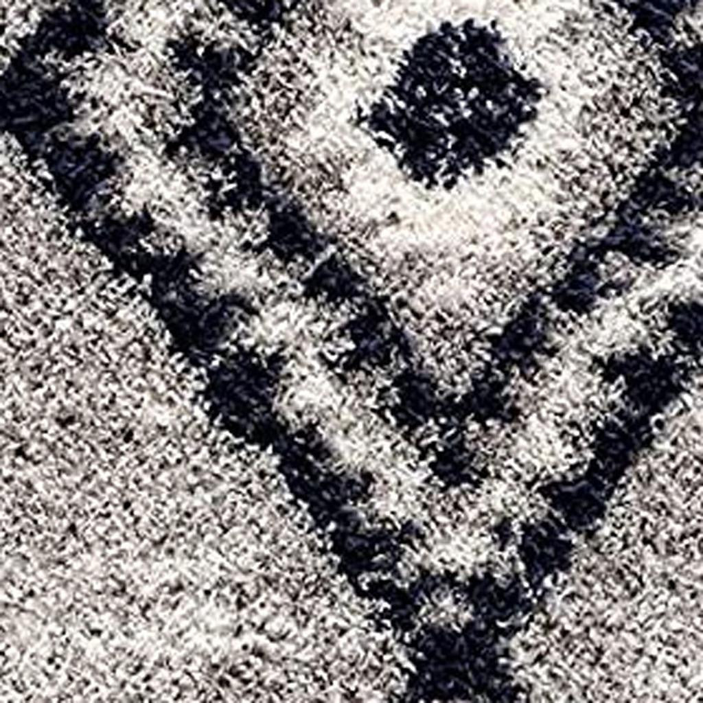 5' X 8' Gray And Navy Boho Chic Area Rug-Area Rugs-DECOROLALA