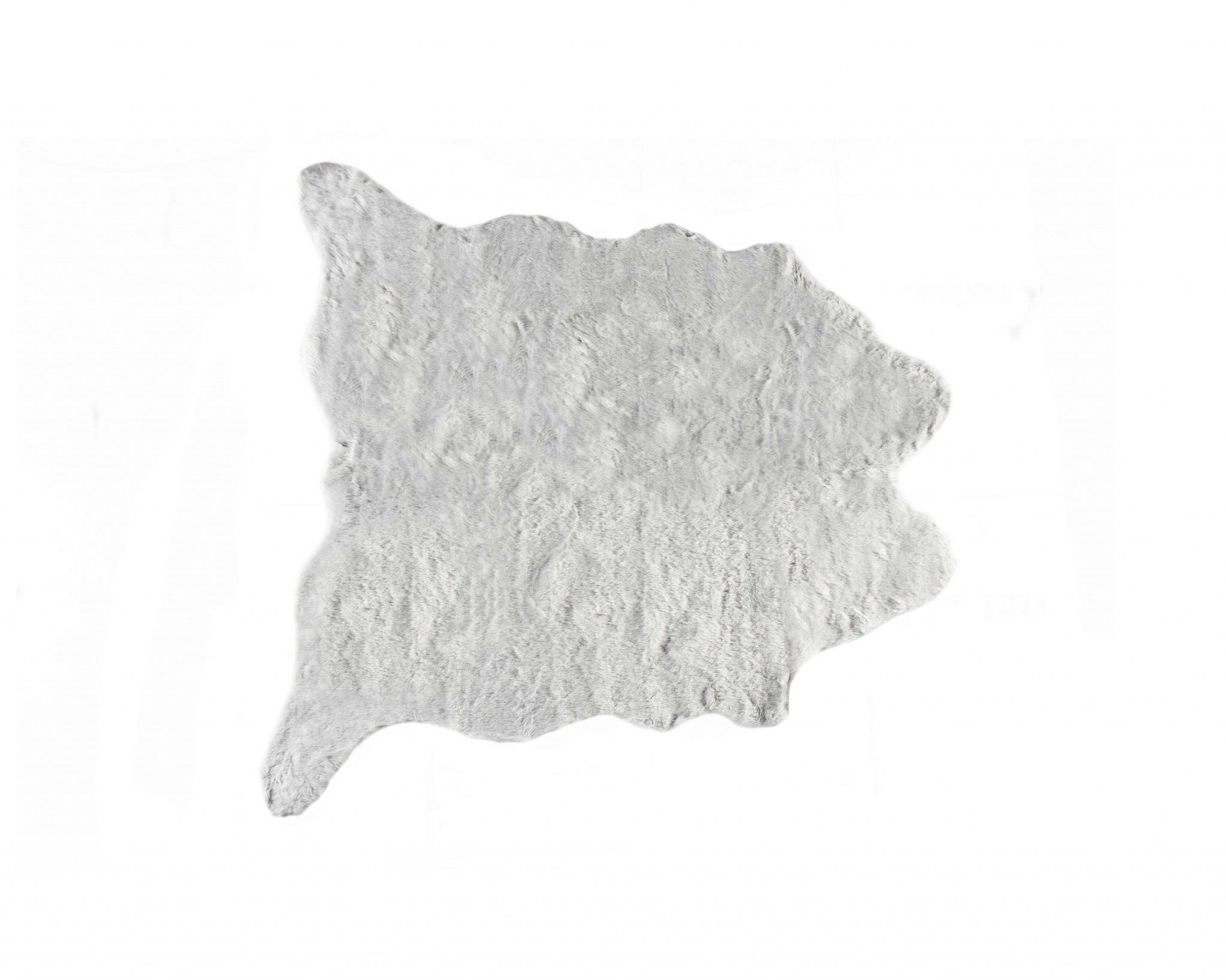 5' X 8' Gray Faux Fur Washable Area Rug-Area Rugs-DECOROLALA