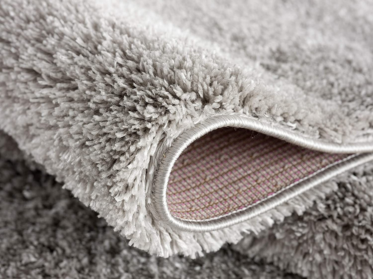 5' X 8' Gray Modern Solid Shag Area Rug-Area Rugs-DECOROLALA