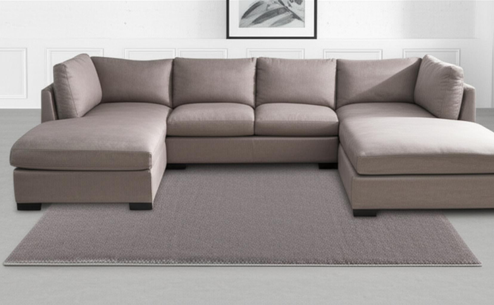 5' X 8' Gray Modern Solid Shag Area Rug-Area Rugs-DECOROLALA