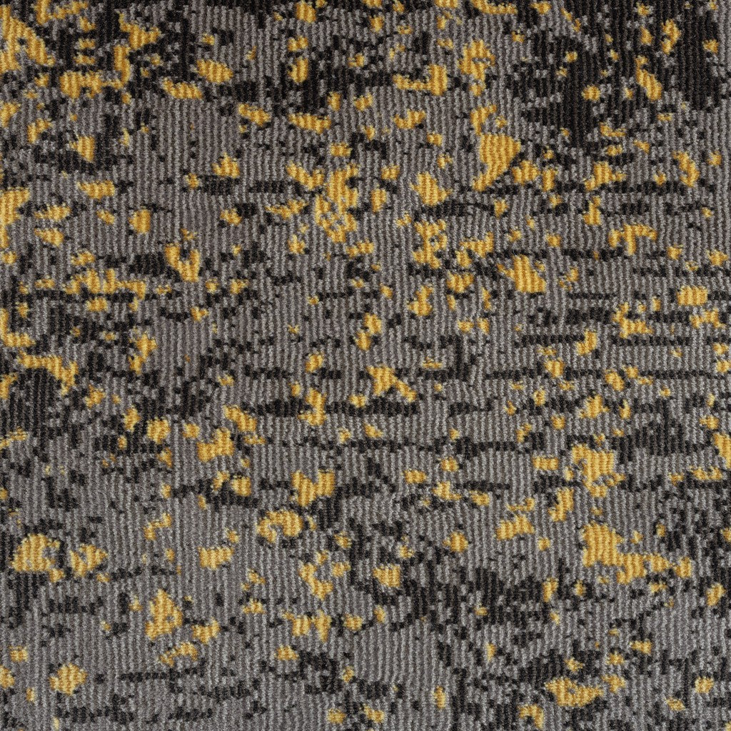 5' X 8' Gray and Yellow Abstract Sprinkle Area Rug-Area Rugs-DECOROLALA