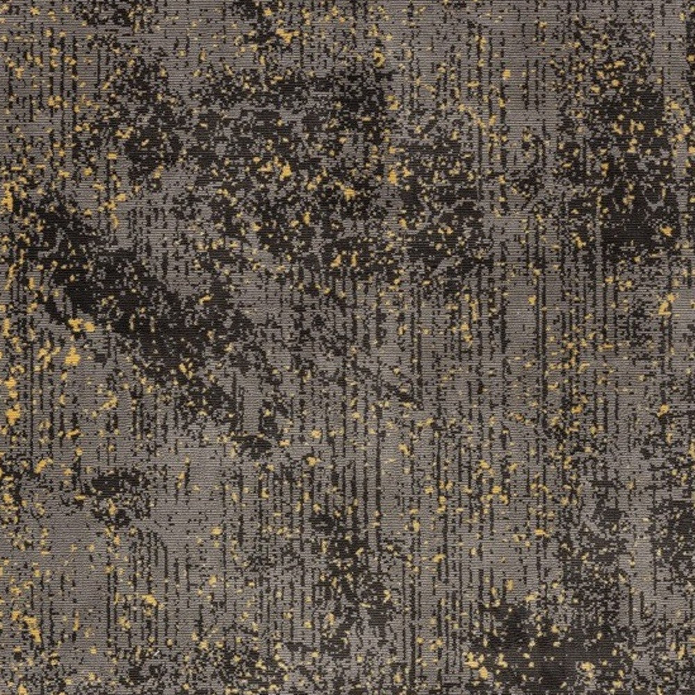 5' X 8' Gray and Yellow Abstract Sprinkle Area Rug-Area Rugs-DECOROLALA