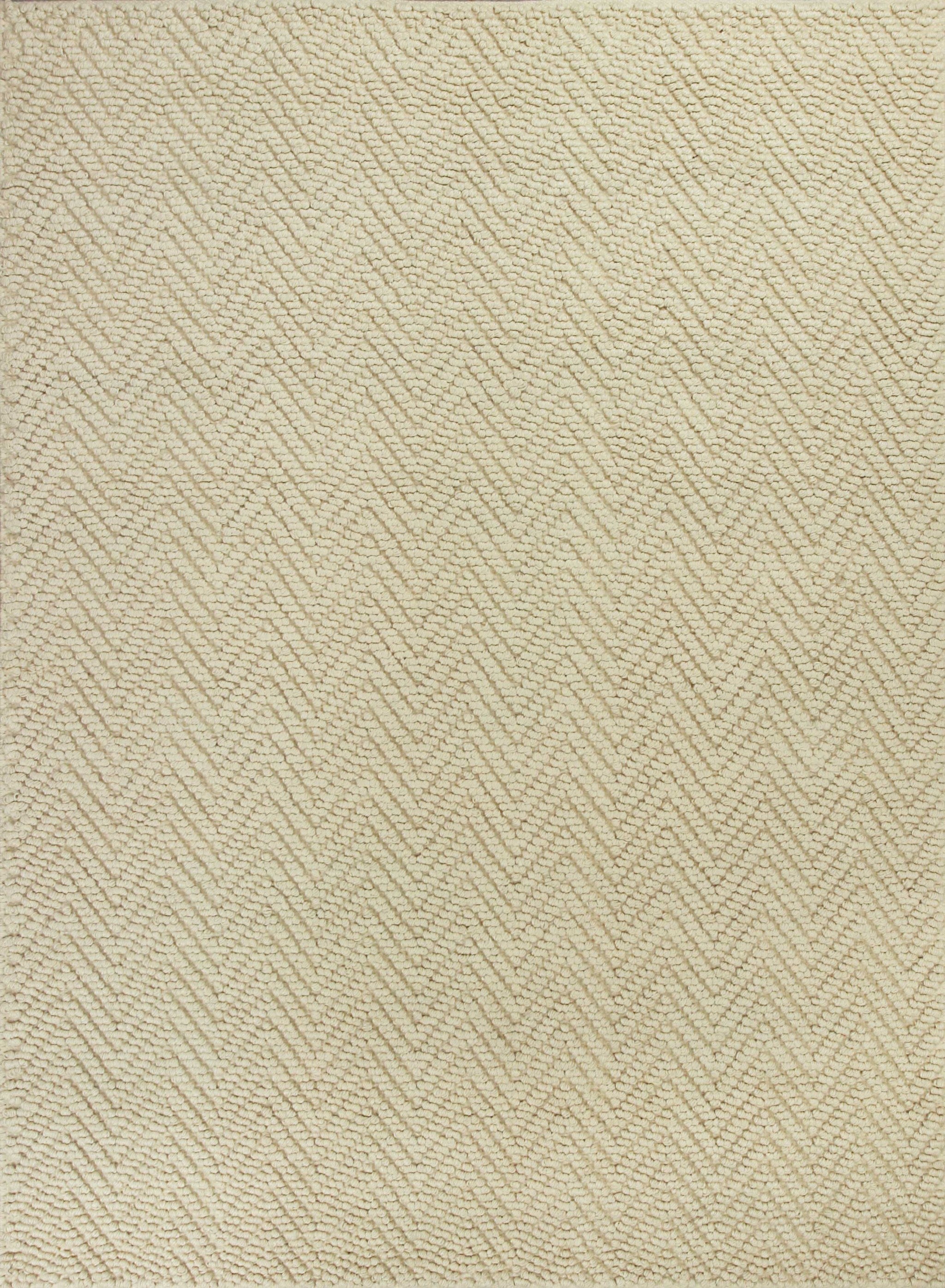 5' X 8' Ivory And Beige Jute Chevron Hand Woven Area Rug-Area Rugs-DECOROLALA