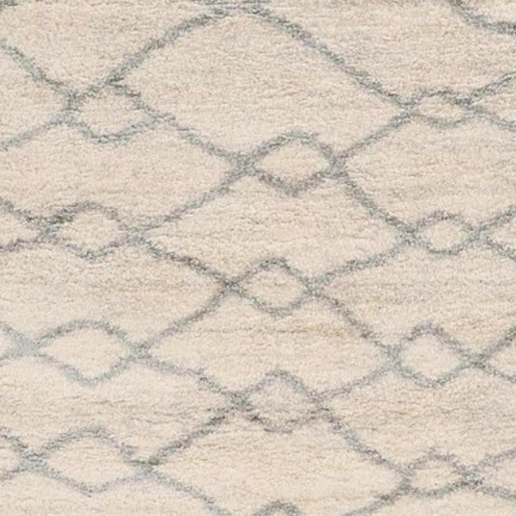 5' X 8' Ivory And Gray Chain Area Rug-Area Rugs-DECOROLALA
