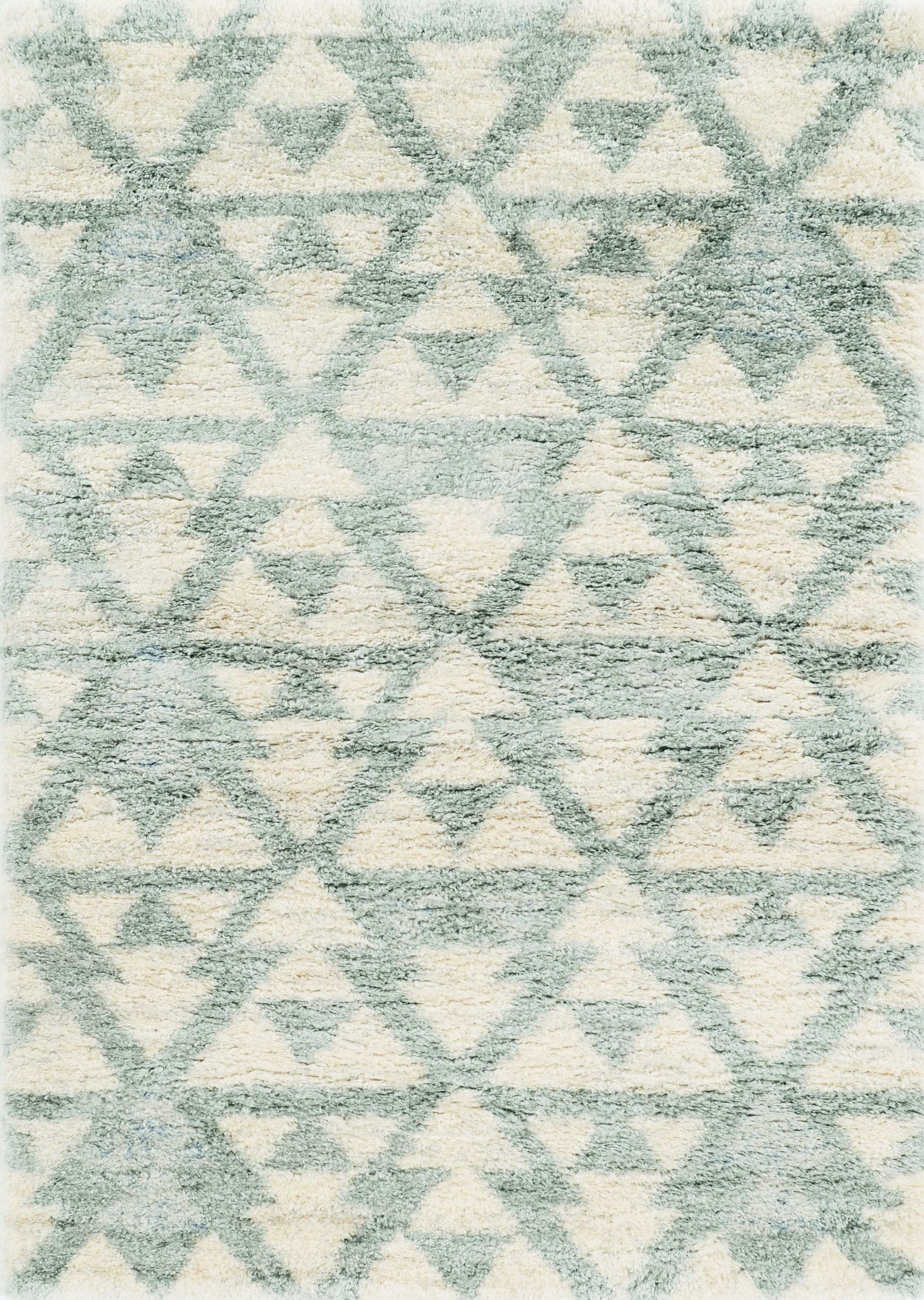 5' X 8' Ivory And Gray Geometric Area Rug-Area Rugs-DECOROLALA