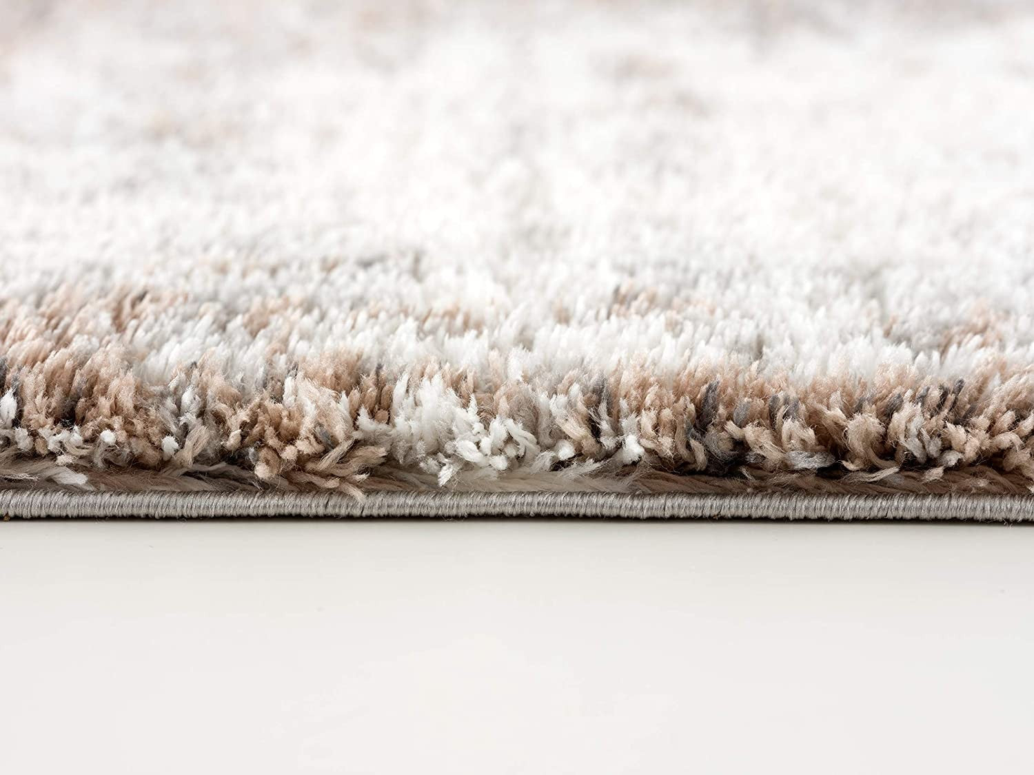 5' X 8' Ivory And Navy Retro Modern Area Rug-Area Rugs-DECOROLALA