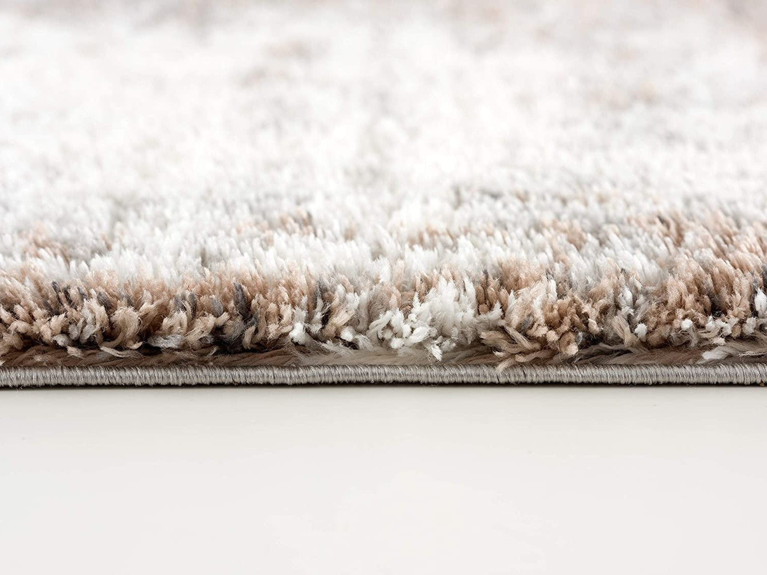 5' X 8' Ivory And Navy Retro Modern Area Rug-Area Rugs-DECOROLALA