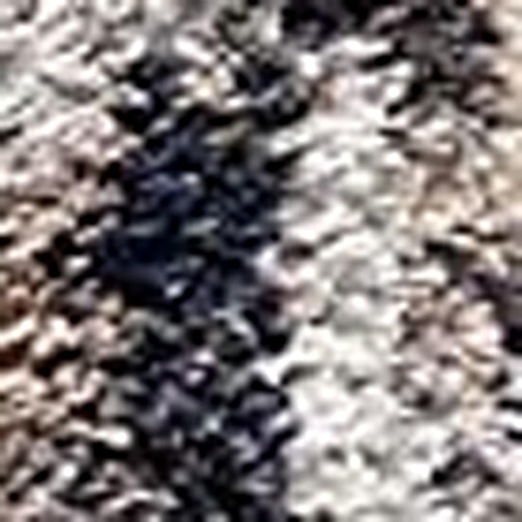 5' X 8' Ivory And Navy Retro Modern Area Rug-Area Rugs-DECOROLALA