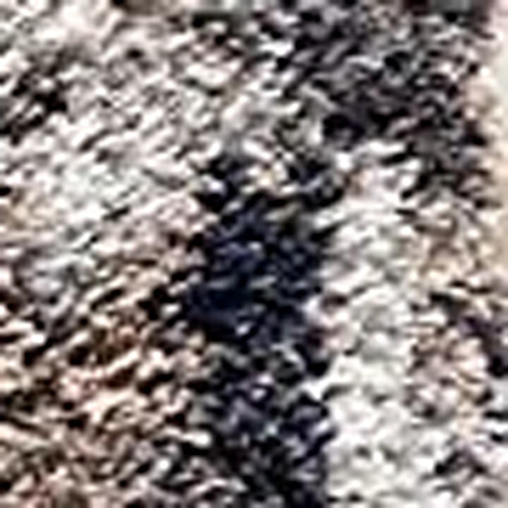 5' X 8' Ivory And Navy Retro Modern Area Rug-Area Rugs-DECOROLALA