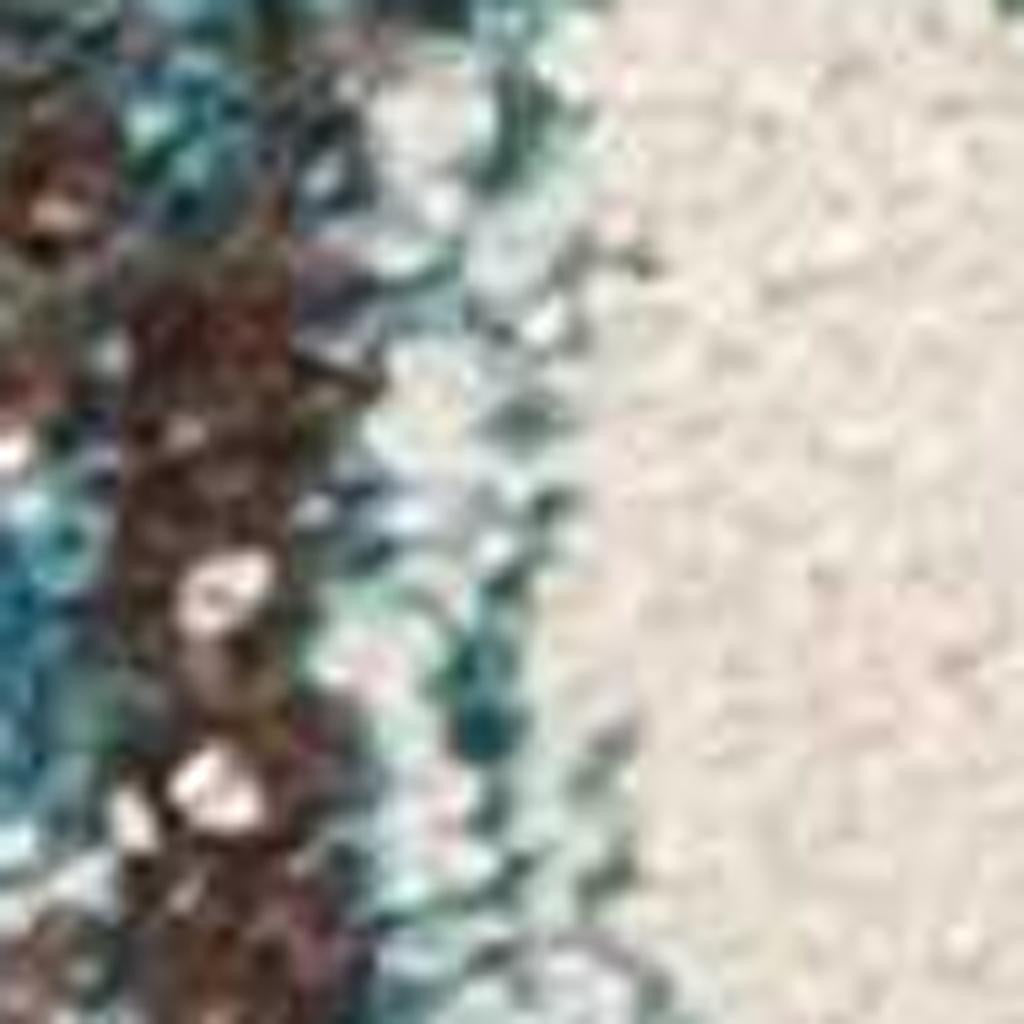 5' X 8' Ivory And Teal Abstract Area Rug-Area Rugs-DECOROLALA