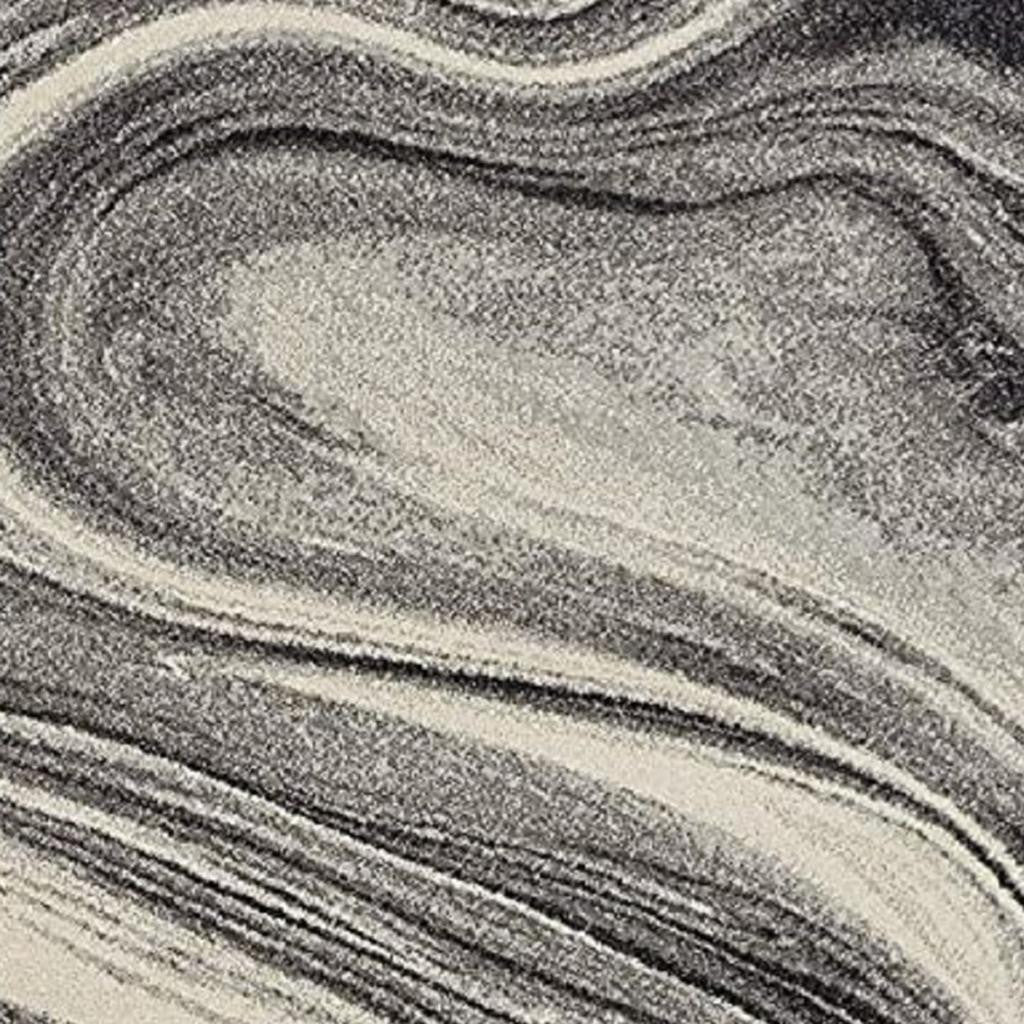 5' X 8' Ivory Black And Gray Abstract Area Rug-Area Rugs-DECOROLALA