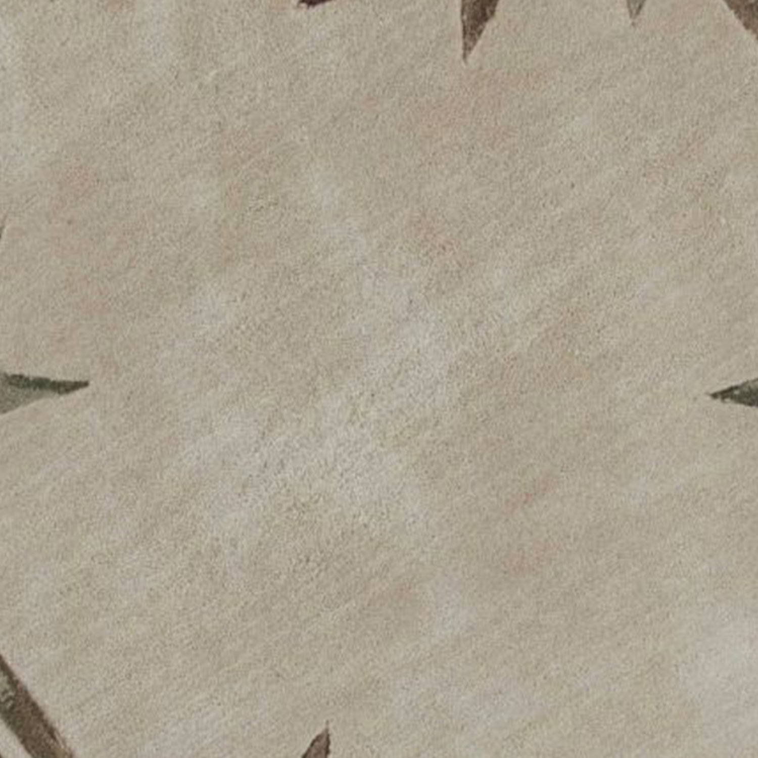 5' X 8' Ivory Green And Brown Wool Botanical Leaves Hand Tufted Area Rug-Area Rugs-DECOROLALA