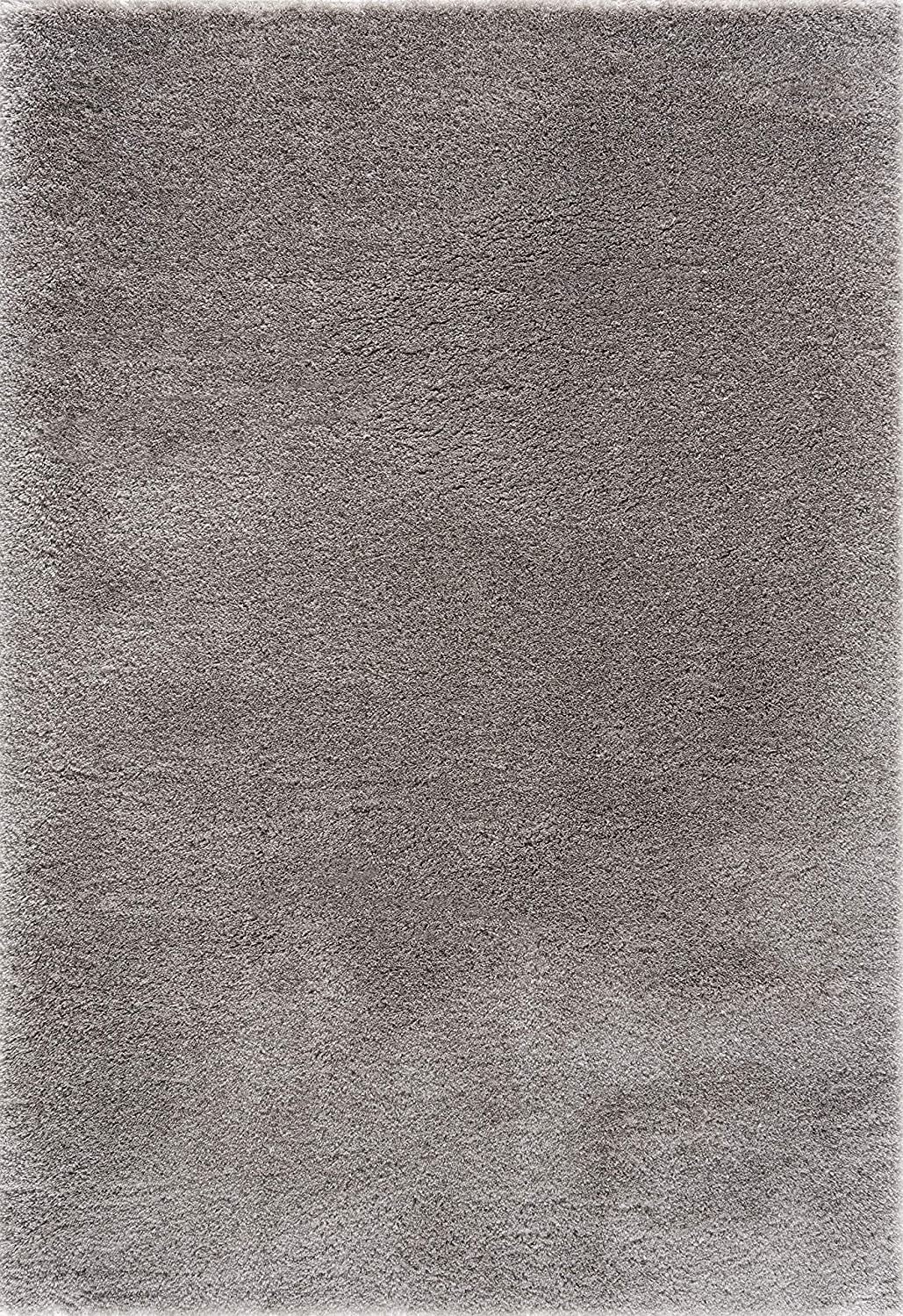 5' X 8' Ivory Modern Solid Shag Area Rug-Area Rugs-DECOROLALA