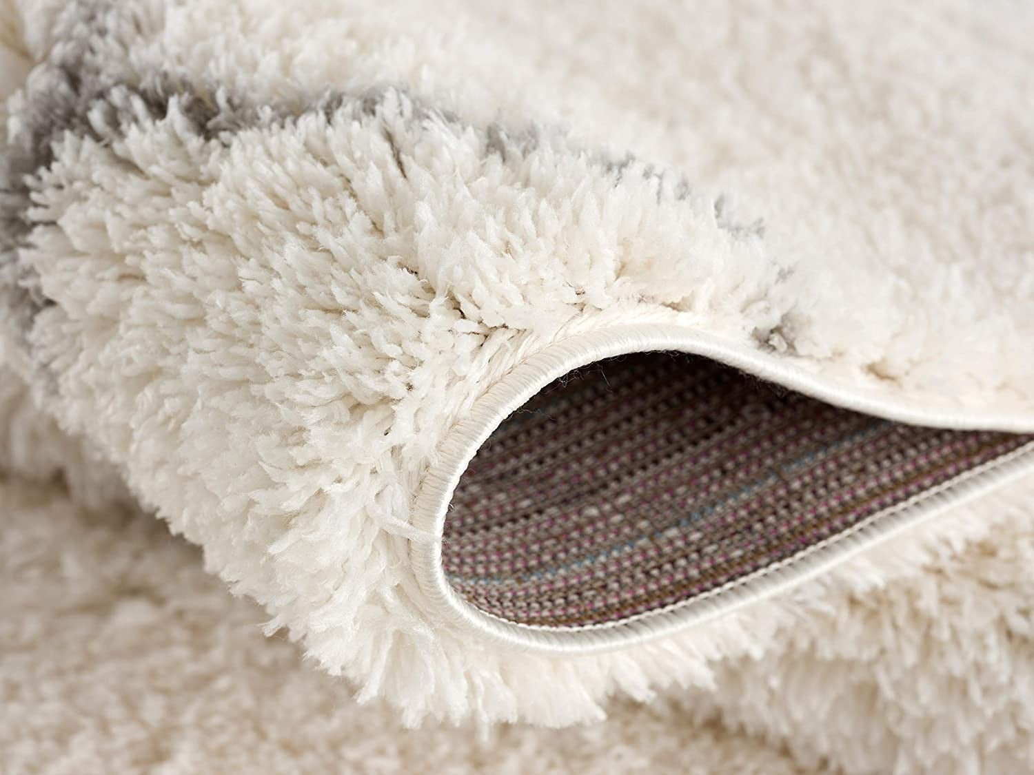 5' X 8' Ivory Modern Uneven Lattice Area Rug-Area Rugs-DECOROLALA