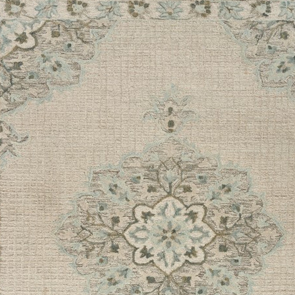 5' X 8' Ivory Wool Handmade Area Rug-Area Rugs-DECOROLALA