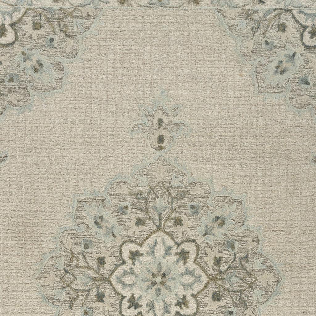 5' X 8' Ivory Wool Handmade Area Rug-Area Rugs-DECOROLALA