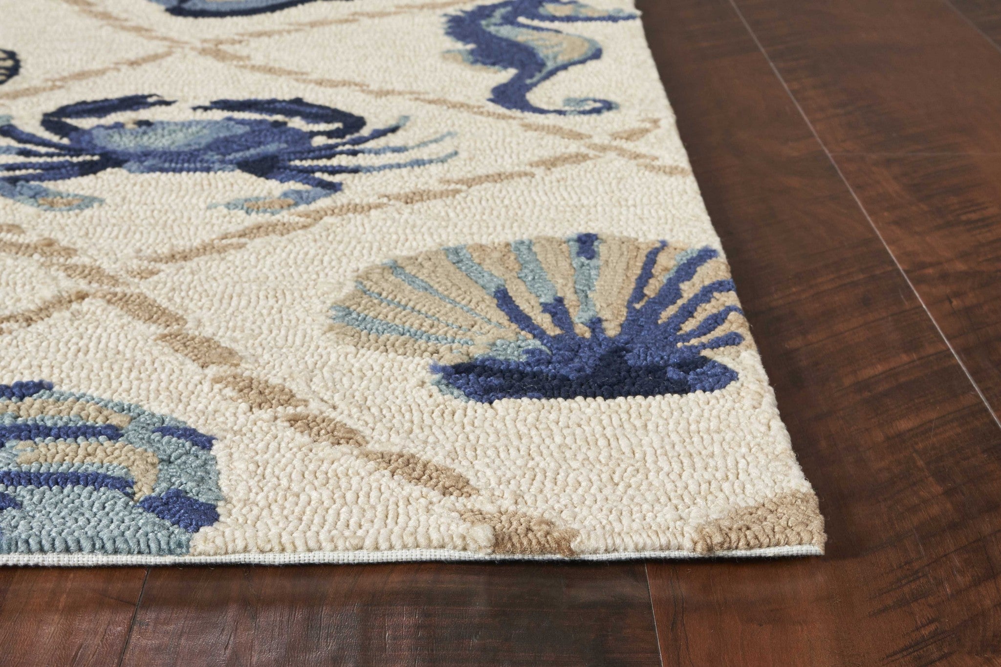 5' X 8' Sand Abstract Indoor Outdoor Area Rug-Outdoor Rugs-DECOROLALA