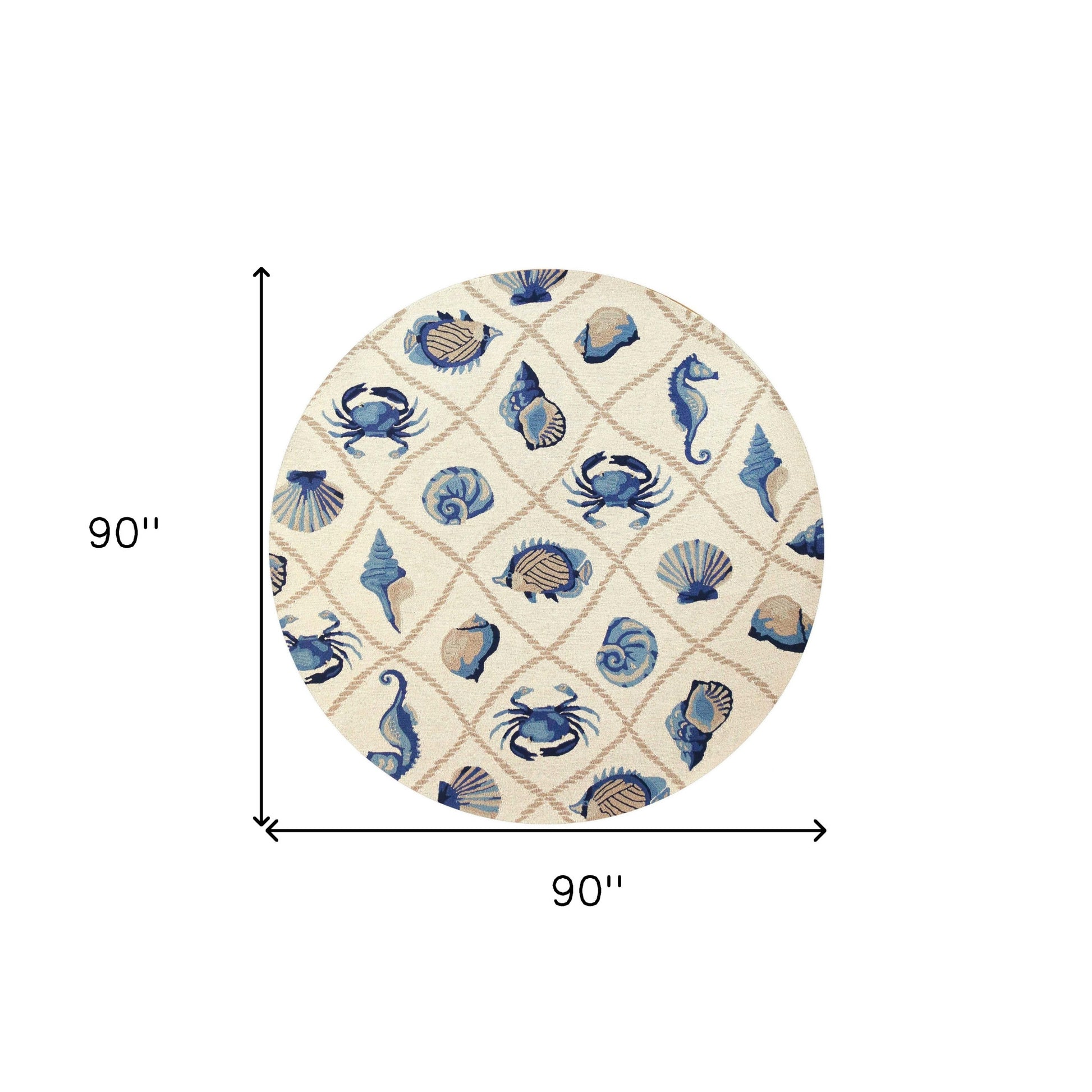 5' X 8' Sand Abstract Indoor Outdoor Area Rug-Outdoor Rugs-DECOROLALA