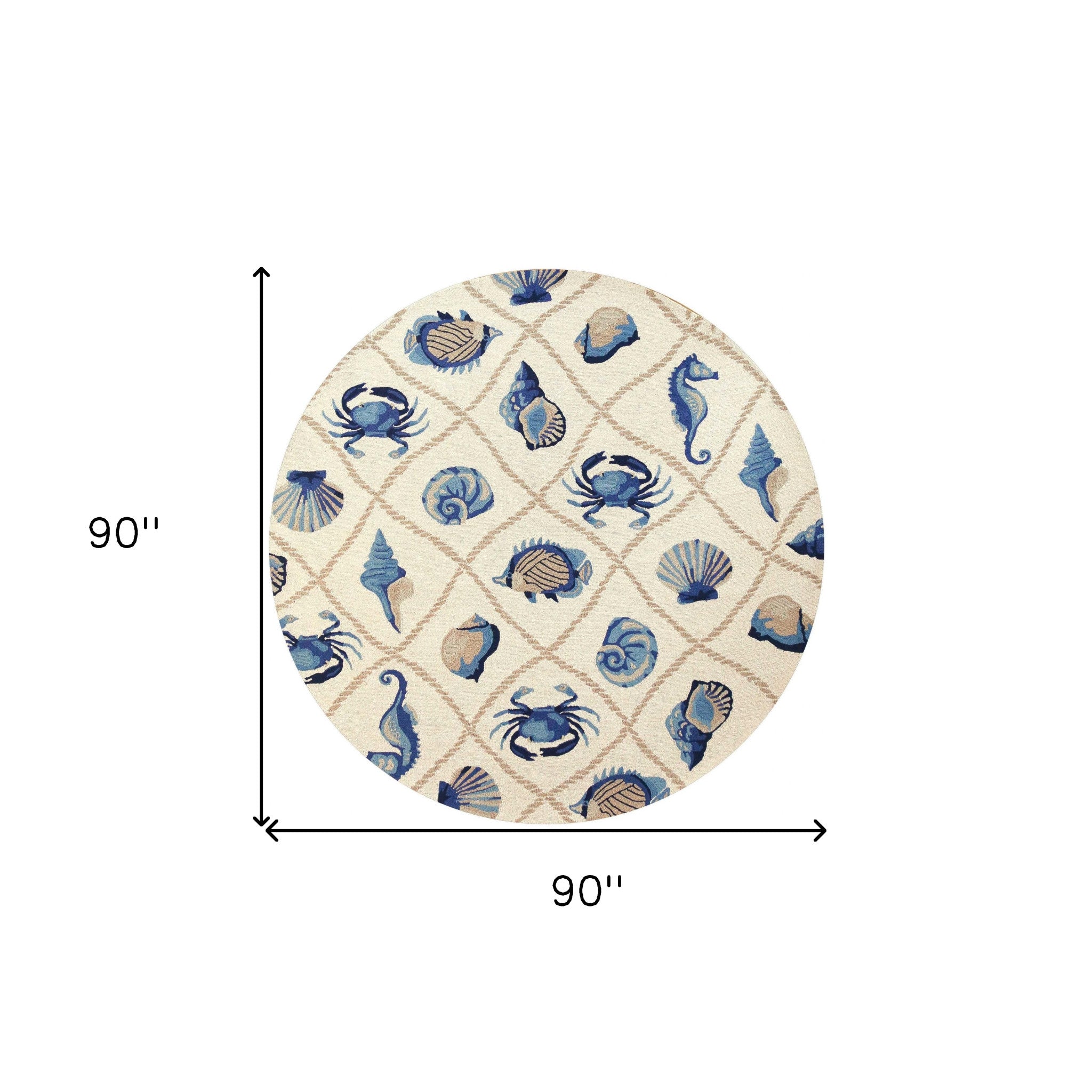 5' X 8' Sand Abstract Indoor Outdoor Area Rug-Outdoor Rugs-DECOROLALA