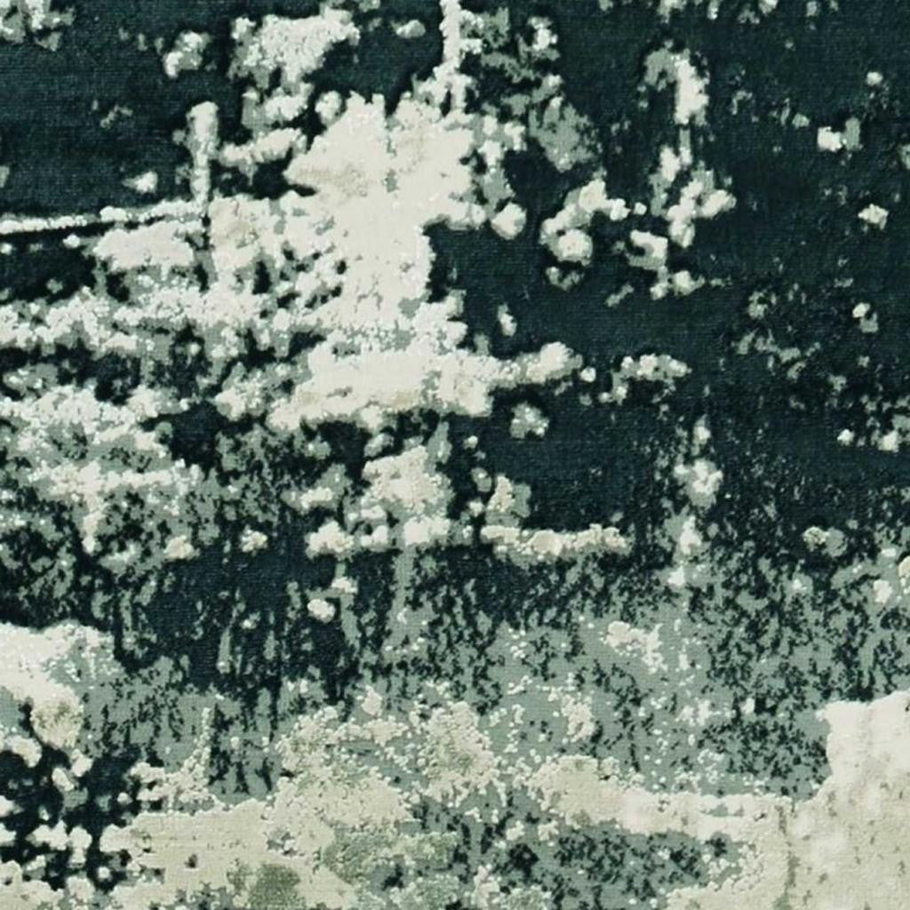 5' X 8' Silver And Charcoal Abstract Area Rug-Area Rugs-DECOROLALA