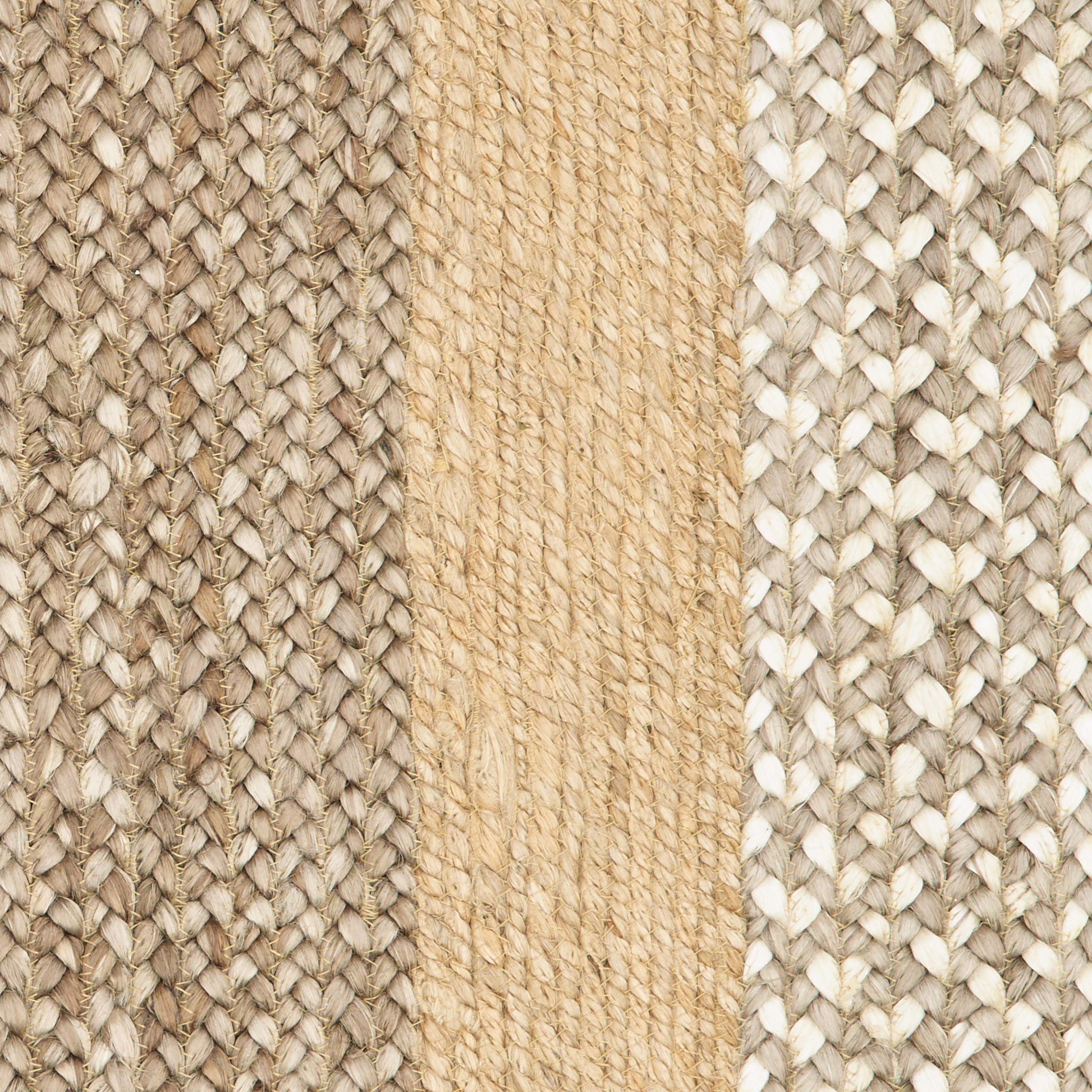 5' X 8' Tan Hand Braided Area Rug-Area Rugs-DECOROLALA