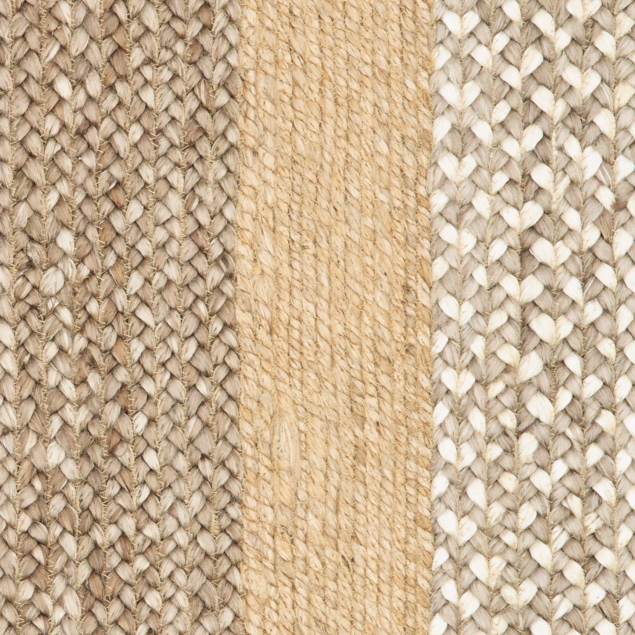 5' X 8' Tan Hand Braided Area Rug-Area Rugs-DECOROLALA