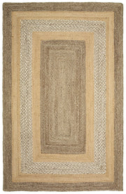 5' X 8' Tan Hand Braided Area Rug-Area Rugs-DECOROLALA