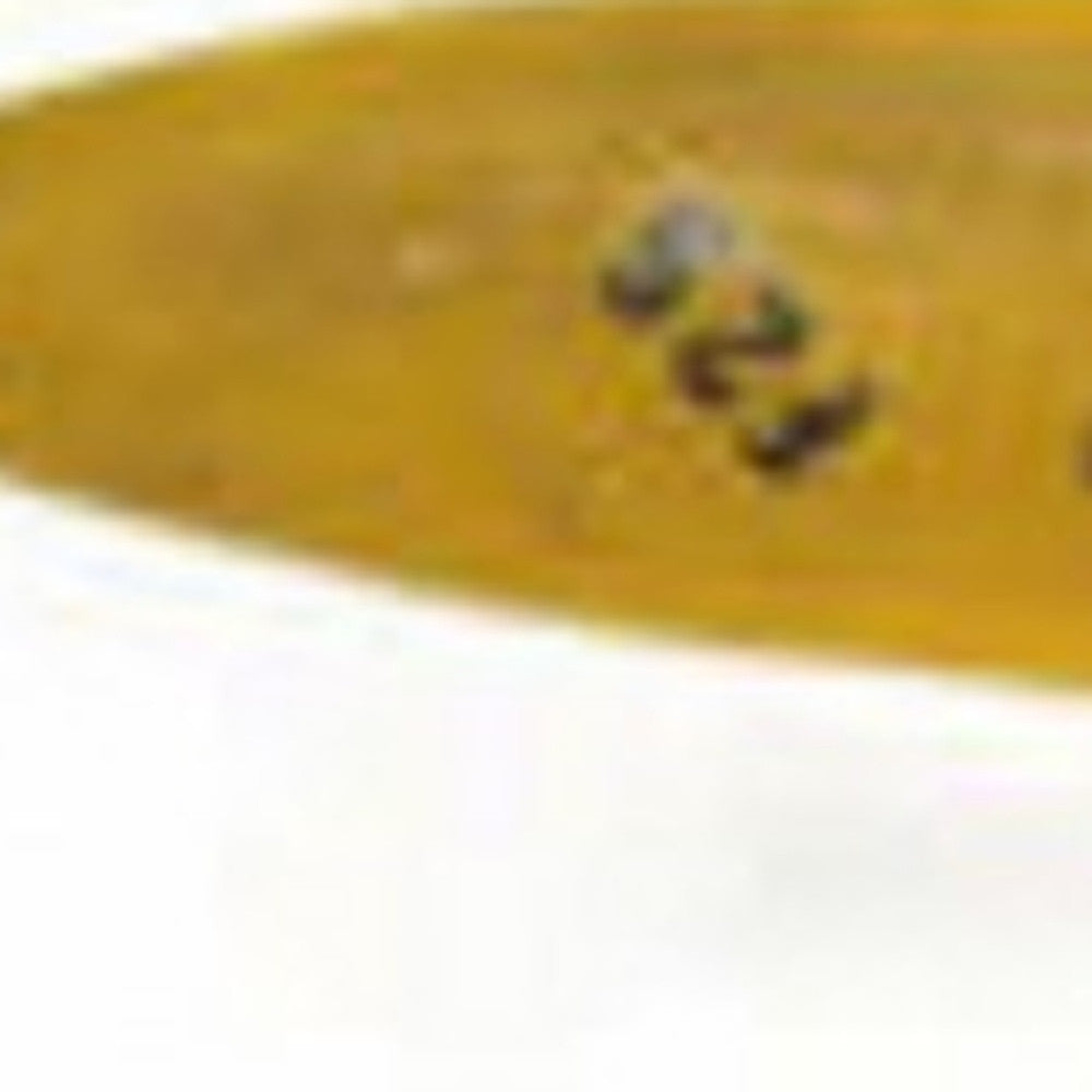 5" Yellow and Black Metal Hand Painted Figurine Tabletop Sculpture-Sculptures-DECOROLALA