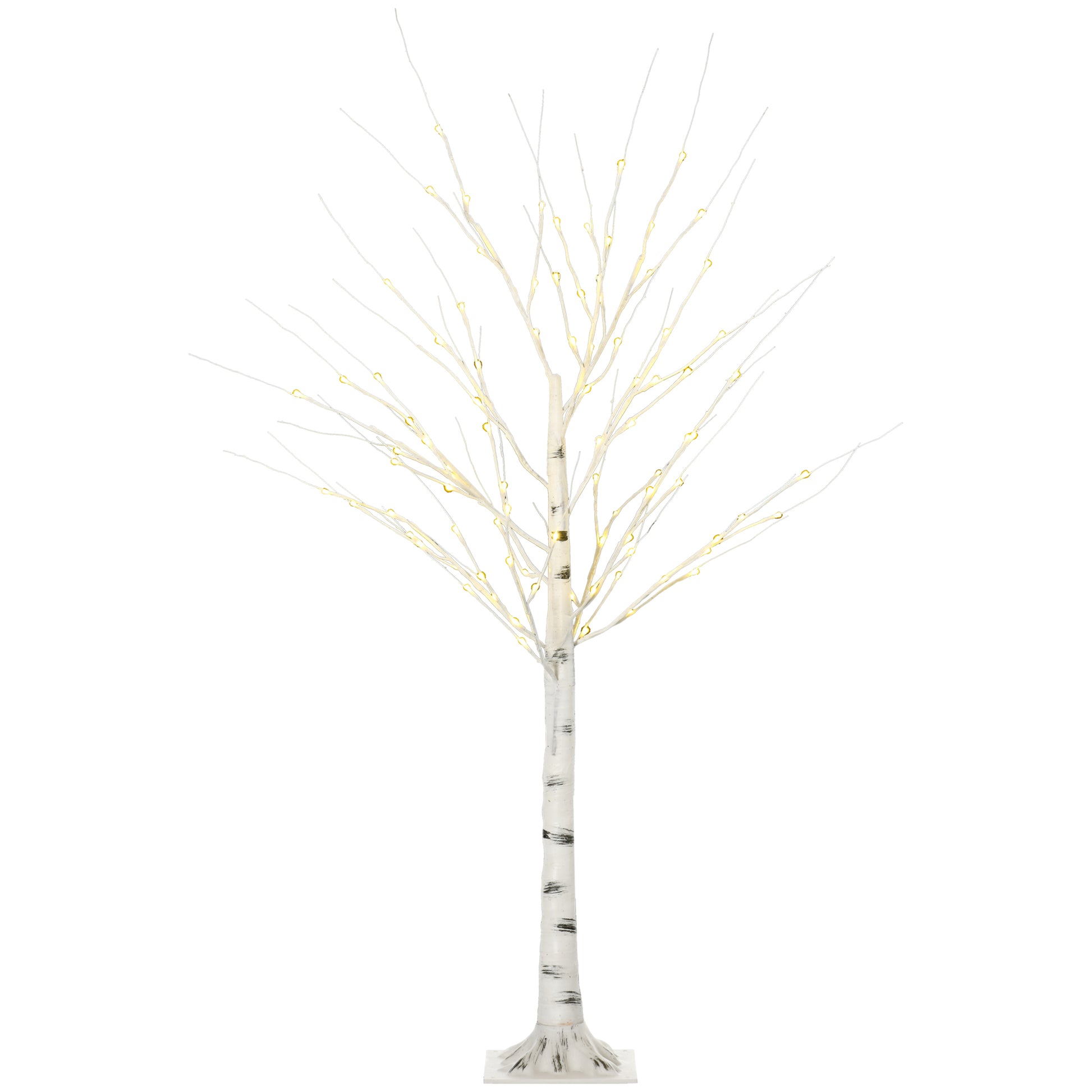 5 ft Artificial Birch Tree - 96 Warm White LED Lights-Home Furnishings > Holiday & Seasonal > Christmas Decorations > Artificial Tree Light-DECOROLALA